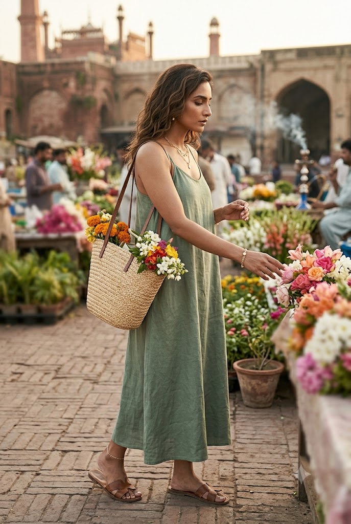 The Flower Market Sage Sundress